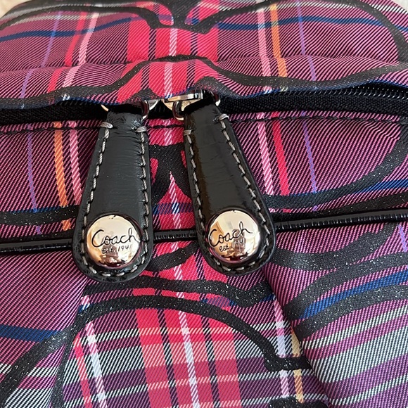 PRISTINE Coach Tartan Large Backpack - Picture 4 of 16